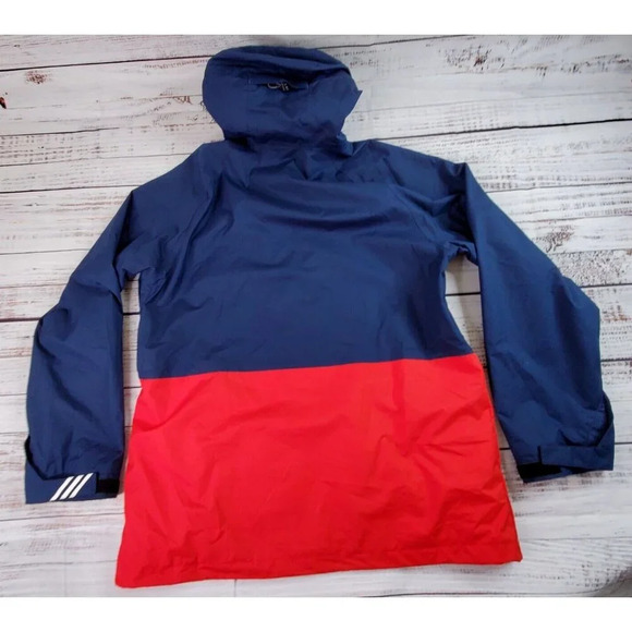 Adidas 10K Riding Jacket Mens XL Navy Red Hooded Windbreaker Snowboard Gorpcore - Picture 4 of 16